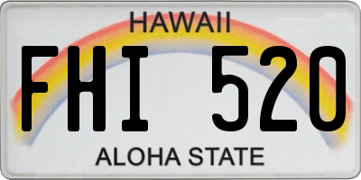 HI license plate FHI520
