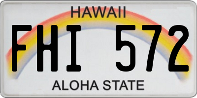 HI license plate FHI572