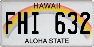 HI license plate FHI632