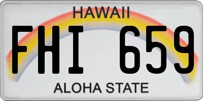 HI license plate FHI659