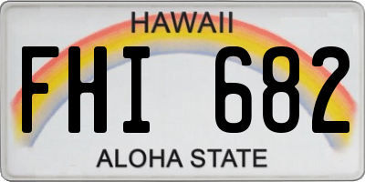 HI license plate FHI682
