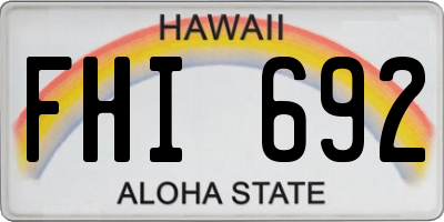 HI license plate FHI692