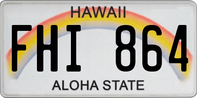 HI license plate FHI864