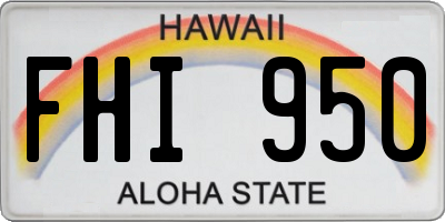 HI license plate FHI950