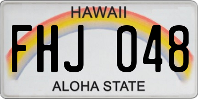 HI license plate FHJ048