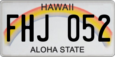 HI license plate FHJ052