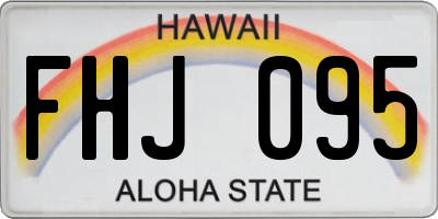 HI license plate FHJ095