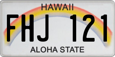 HI license plate FHJ121