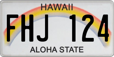 HI license plate FHJ124