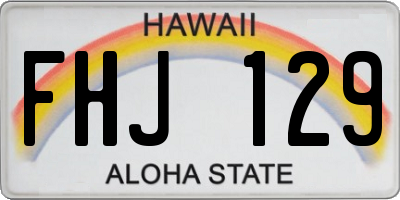 HI license plate FHJ129