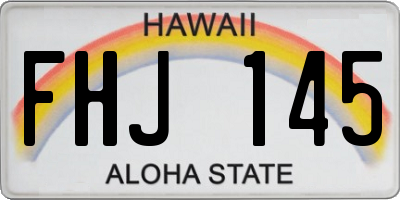 HI license plate FHJ145