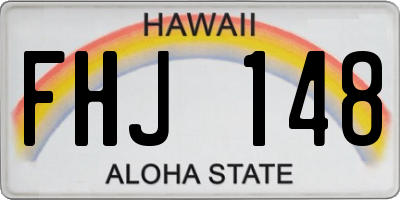 HI license plate FHJ148