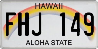 HI license plate FHJ149