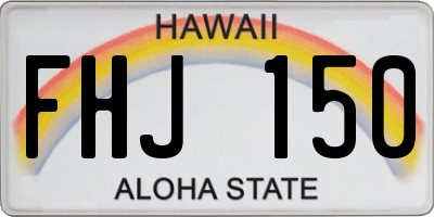 HI license plate FHJ150