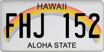 HI license plate FHJ152