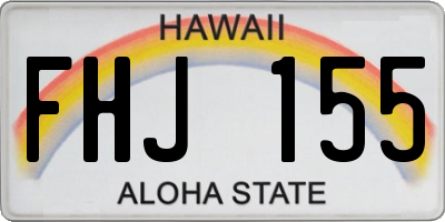 HI license plate FHJ155