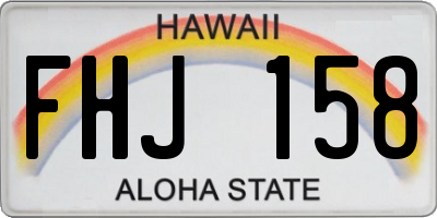 HI license plate FHJ158