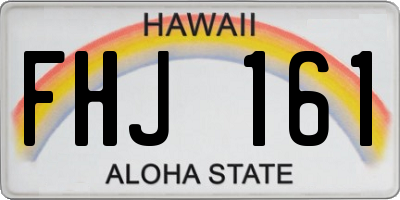 HI license plate FHJ161