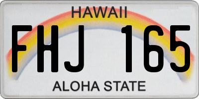 HI license plate FHJ165