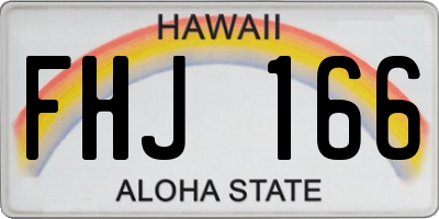 HI license plate FHJ166
