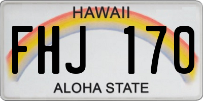 HI license plate FHJ170