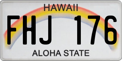 HI license plate FHJ176