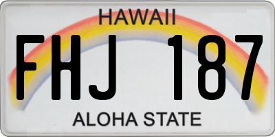 HI license plate FHJ187