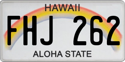 HI license plate FHJ262