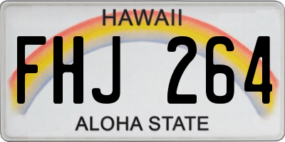 HI license plate FHJ264