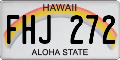HI license plate FHJ272