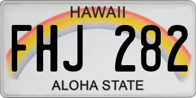 HI license plate FHJ282