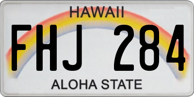 HI license plate FHJ284