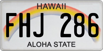 HI license plate FHJ286