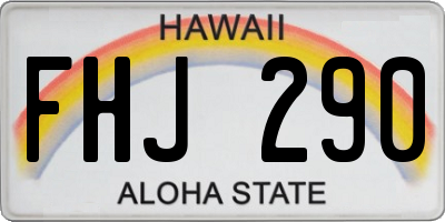 HI license plate FHJ290