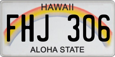 HI license plate FHJ306