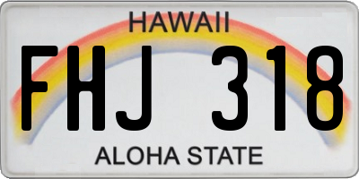 HI license plate FHJ318