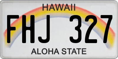 HI license plate FHJ327