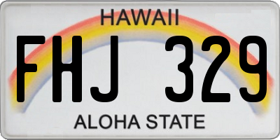 HI license plate FHJ329