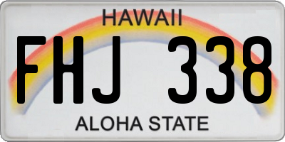 HI license plate FHJ338