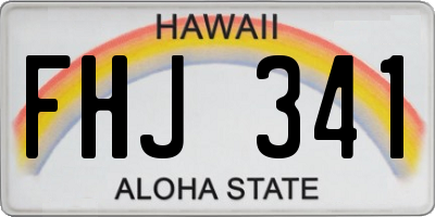 HI license plate FHJ341