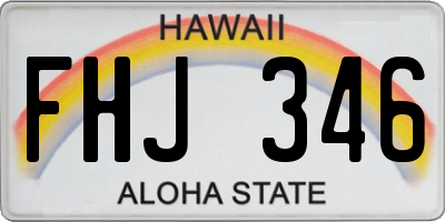 HI license plate FHJ346