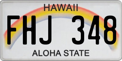 HI license plate FHJ348