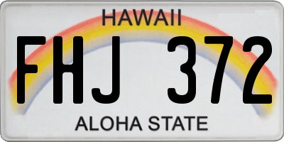 HI license plate FHJ372