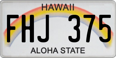 HI license plate FHJ375