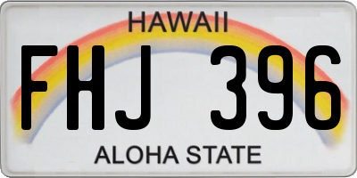 HI license plate FHJ396