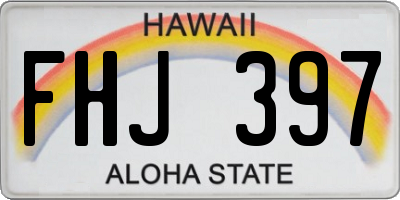 HI license plate FHJ397