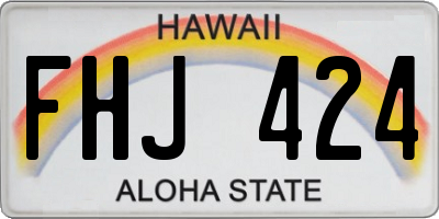 HI license plate FHJ424