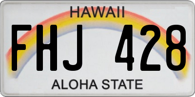 HI license plate FHJ428