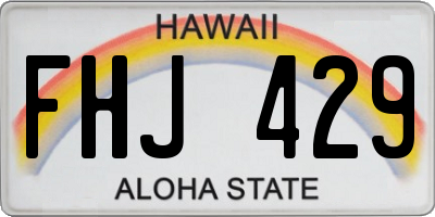 HI license plate FHJ429
