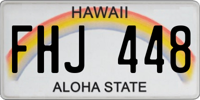 HI license plate FHJ448